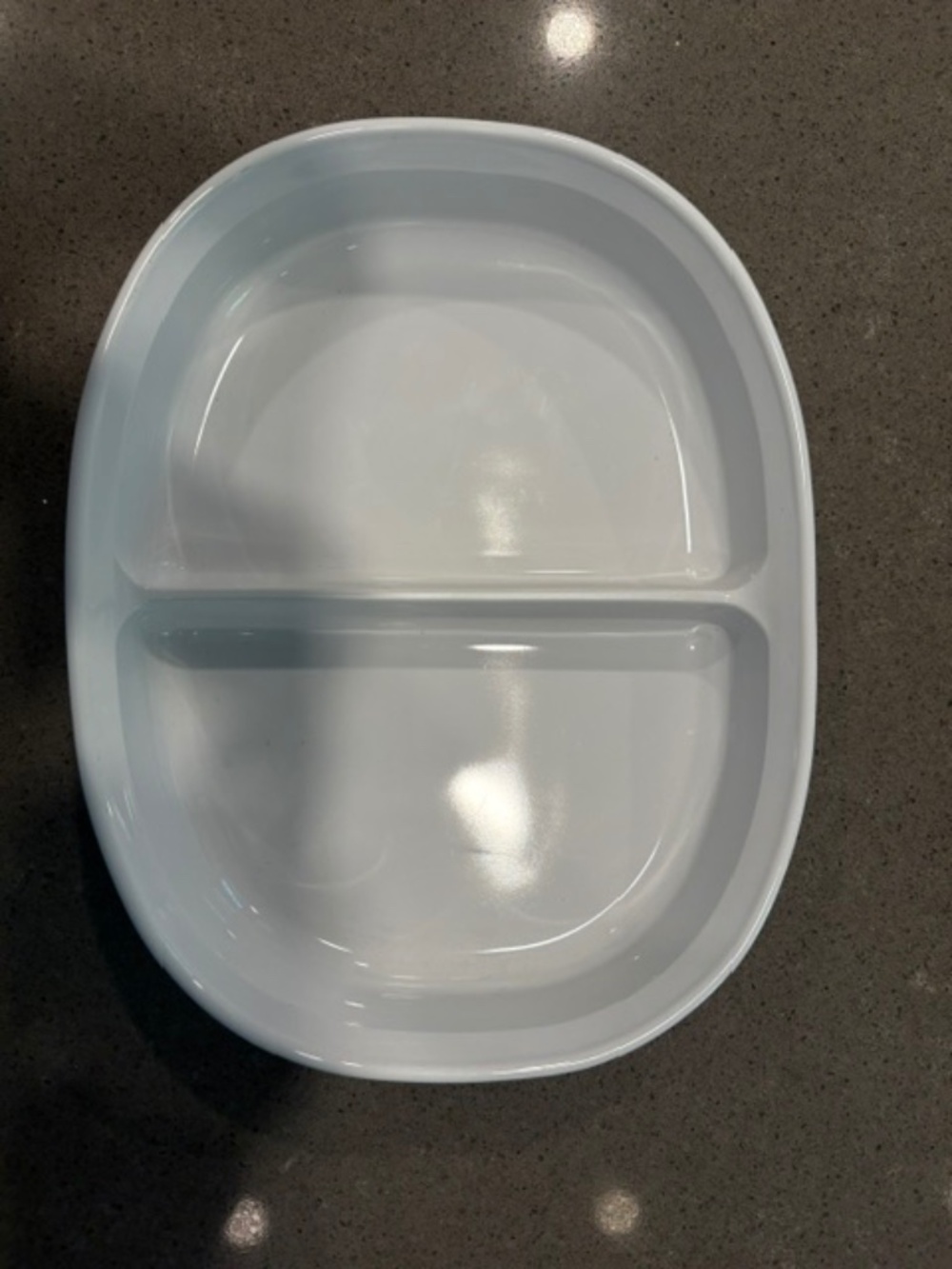 Corning Ware French White Divided Oval Casserole Dish